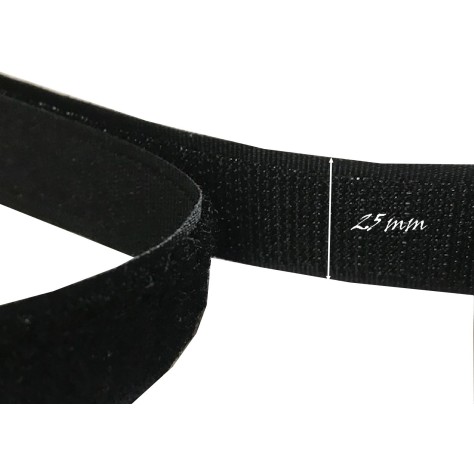 Velcro à coudre en bande Scratch en 25  mm Noir