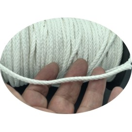 Cordon Coton Tréssé Blanc Au Mètre