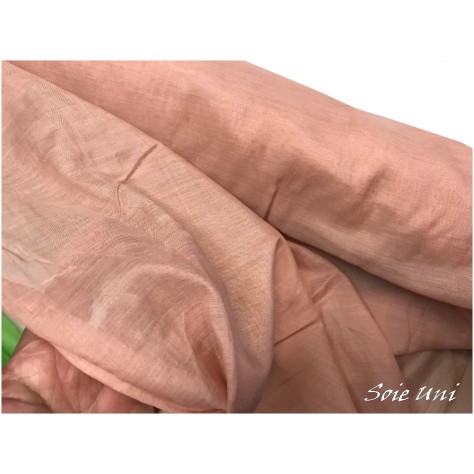 Tissu En Soie Saumon Uni Au Mètre Couture