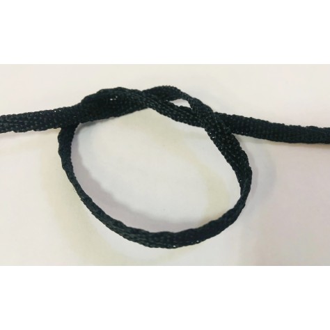 Sangle Noir En 5 mm Polypropylène Au Mètre A coudre Pour Laçage, Attaches