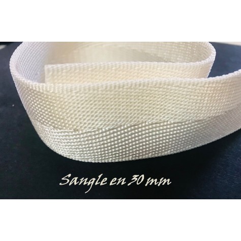 Sangle Au Mètre En 3 Cm Ecru A Coudre Pour Ceintures Et Sacs.