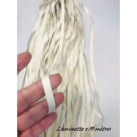 Laminette x 50 mètres Elastique Caoutchouc Lisse Au mètre  A Coudre, Ruban Lycra Blanc Pour Maillot De Bain