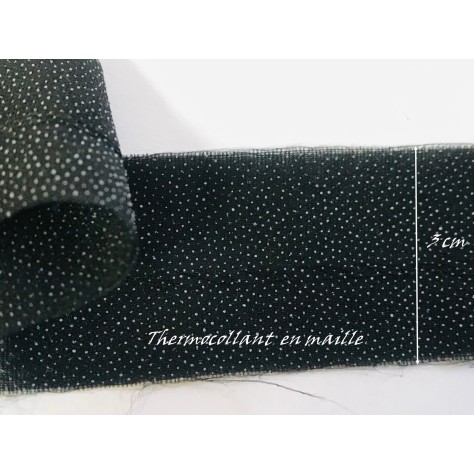 Bande De Thermocollant En maille Noir Double Face Pour Vêtements