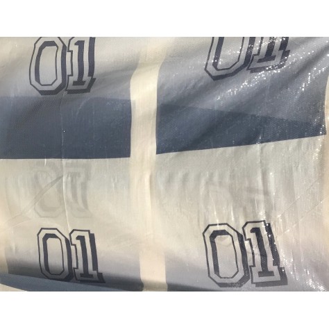 Tissu Sequins Paillette imprimé Bleu et Blanc Dégradé Au Mètre.