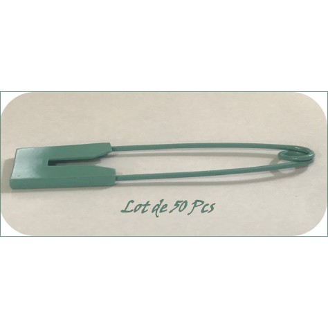 50 Epingles à nourrice en 8 cm Turquoise