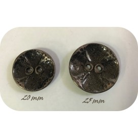 Bouton Couture Bronze en 25 mm en forme de cuvette Pour Customisations.