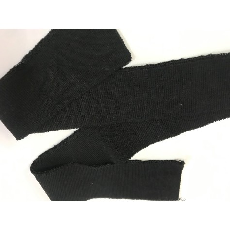 Bande de Bord-Côte Noire Élastique en Jersey : Pour une Finition Élégante et Professionnelle de Vos Créations