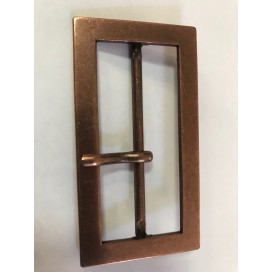 Boucle en Métal Carré Couleur Rouille en 75 mm avec Ardillon pour vos Créations - Style Vintage