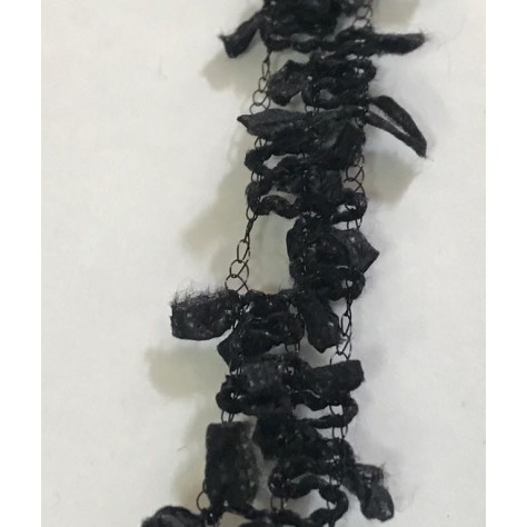 Galon Noir fantaisie au mètre : ajoutez une touche de charme à vos créations