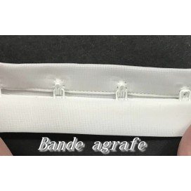 Bande Agrafes Sur Tulle Résille Blanc Au Mètre En Tissu A Coudre, Pour Mariage, Agrafages corsets, Lingerie.