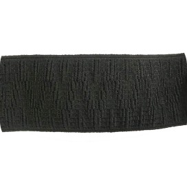 "Elastique plat brodé noir 4 cm : L'accessoire parfait pour personnaliser vos créations avec style.