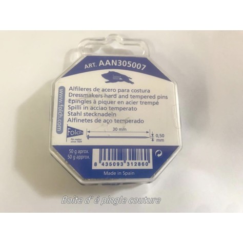 "Épingles De Couture" - L'accessoire de couture parfait vendu en boîtes de 50 grammes !