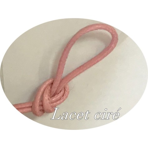 Cordon Lacet Ciré Au Mètre Rose pour Loisirs Créatifs