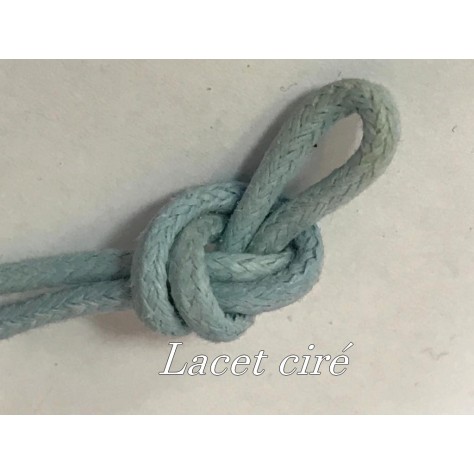 Cordon Lacet Ciré Au Mètre Ciel pour Loisirs Créatifs