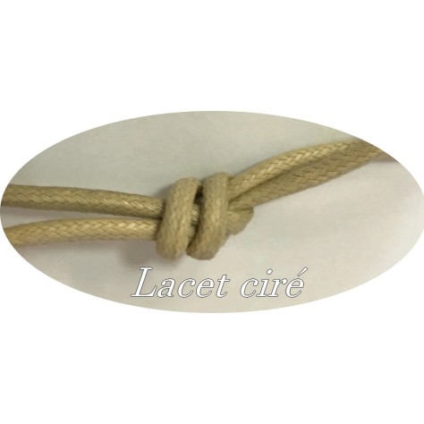 Cordon Lacet Ciré Au Mètre Beige pour Loisirs Créatifs