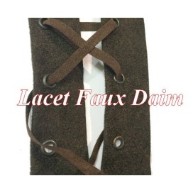 Ruban Lacet Faux daim En 10 MM  Marron- choco -  A Coudre Pour Loisirs Créatifs Et Décorations.