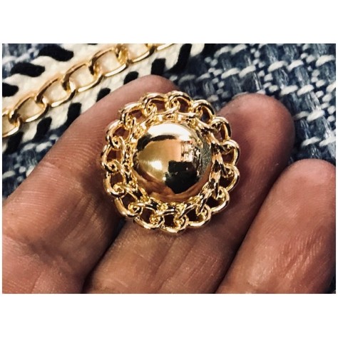 Bouton Doré Style Chanel En Taille 18 mm Couture.