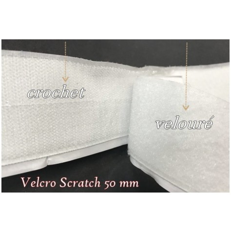 Velcro en 50 mm Blanc Partie Femelle Velours à Coudre en bande Scratch
