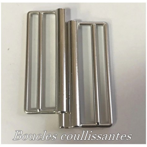 "Boucle Coulissante en mètal argenté : L'Accessoire Polyvalent pour Ajuster et Sécuriser Vos Cordons et Sangles"