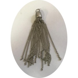 "Pompons en Métal Argent En 10 cm: L'Éclat Brillant pour Vos Créations"