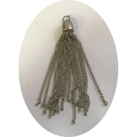 "Pompons en Métal Argent En 10 cm: L'Éclat Brillant pour Vos Créations"