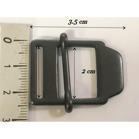 Boucle Coulissante en Métal Noir Mat : 2,5 cm d'Élégance Foncée"