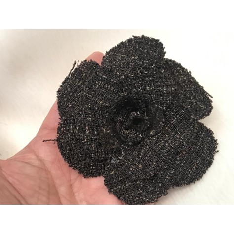 Fleurs en tissu Marron style chanel pour la customisation