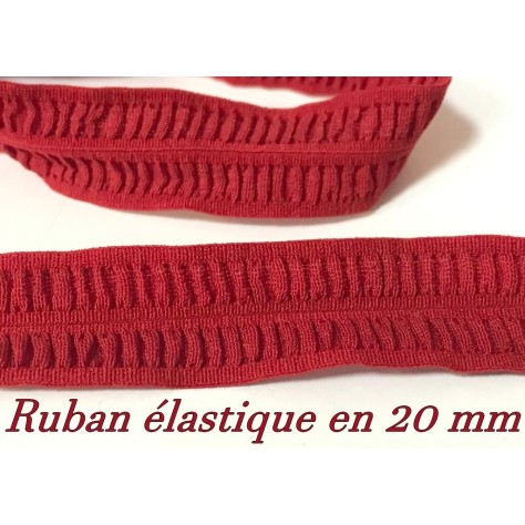 Ruban Elastique En 20 mm Fripée Rouge hermes, pour lingerie : L'Élégance pour Votre Lingerie.