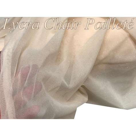 Résille Lycra Chair Pailleté Au Mètre Pour Lingerie Et  Justaucorps : Sublimez Votre Élégance Naturelle