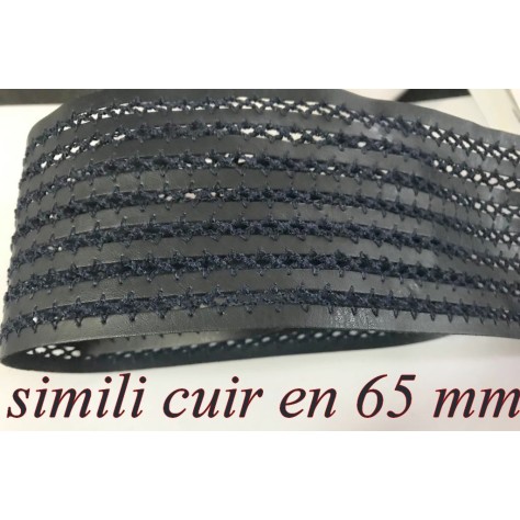 Ruban Simili Cuir en filet bleu marine : Une Touche d'Élégance pour Vos Créations