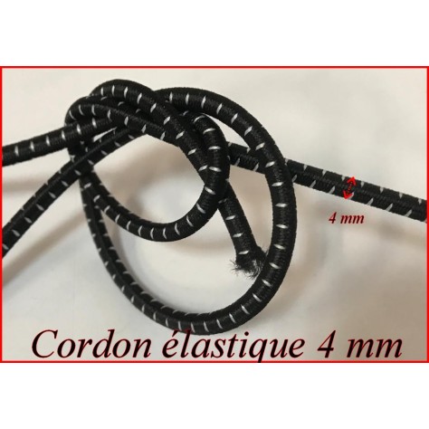 Cordon élastique noir et blanc de 4 mm : Polyvalence créative et utilitaire