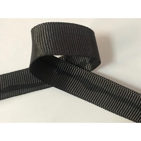 Ruban Gros Grain Marron Imprimé en Noir : Élevez Vos Créations avec Élégance