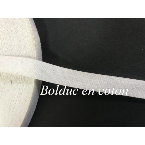 Bolduc Ruban Blanc en Coton au mètre