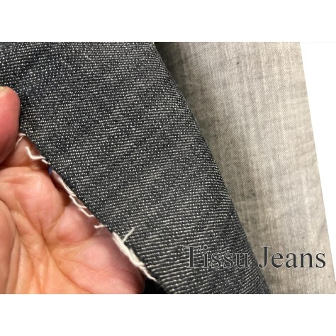 Tissu jeans Brut Epais Noir au mètre