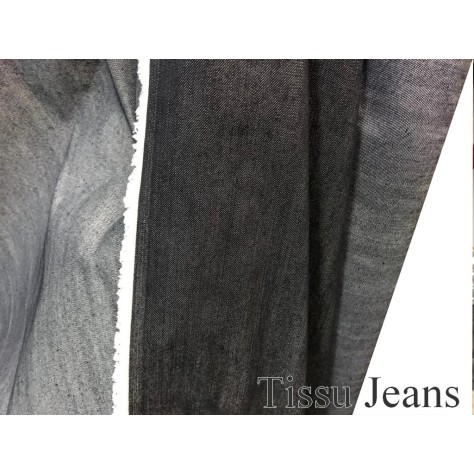 Tissu jeans Brut Epais Noir Couture au mètre