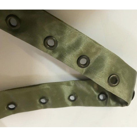 Bande à Oeuillet En Satin Kaki A Coudre Pour Agrafage et Serrage