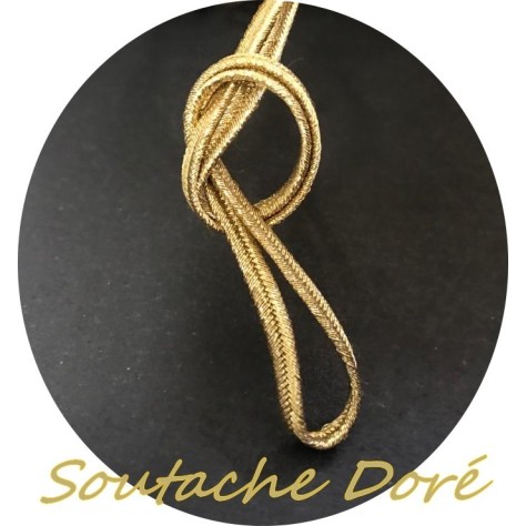 Galon Soutache doré or Lamé Au Mètre pour la couture.