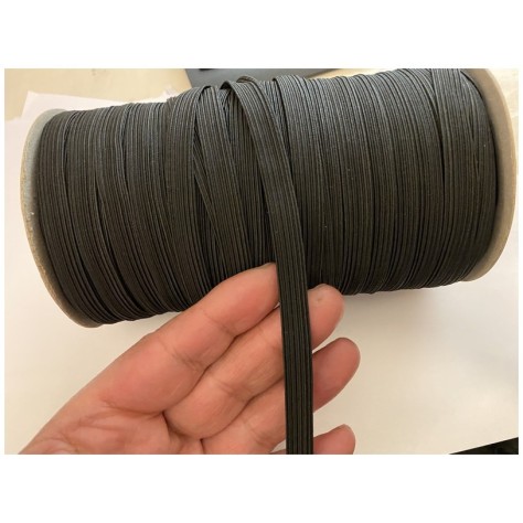 50 mètres D'Elastique Plat 8 mm Noir vendu Par 50 Mètres, A Coudre