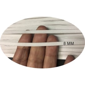 Elastique Plat 8 mm Blanc ou Noir X 50 Mètres, A Coudre