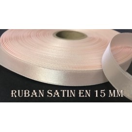 Ruban Satin Rose En 15 mm / 1,5 Cm Au Mètre Pour Décorations Et Loisirs Créatifs