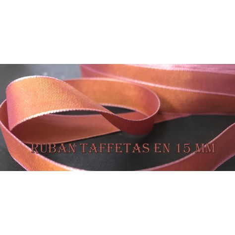 Ruban Taffetas Vieux Rose en 15 mm Au Mètre Double Face A Coudre Pour La Décoration Et Loisirs Créatifs