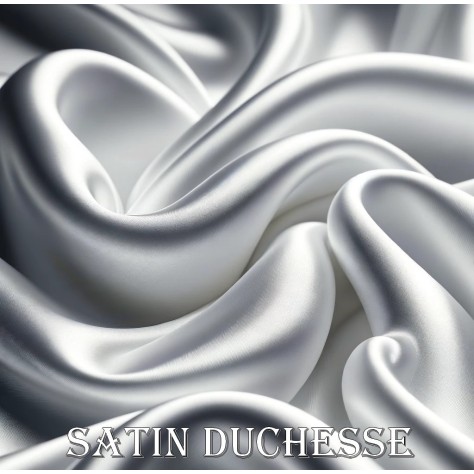 Satin Duchesse Blanc au Mètre Haute Couture