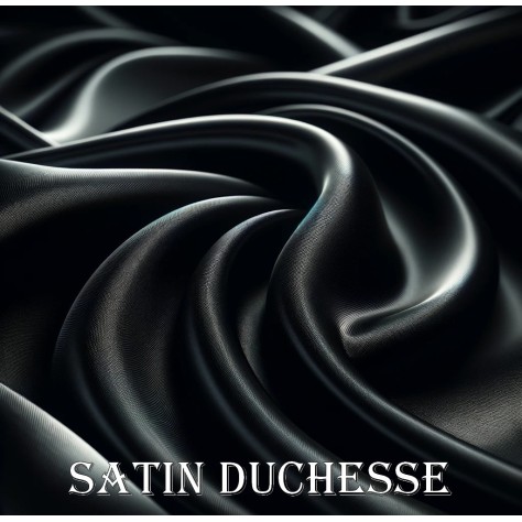 Satin Duchesse Noir Haute Couture Au Mètre