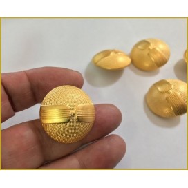 Bouton Doré Mat Style Chanel Couture Diamètre 27 mm.