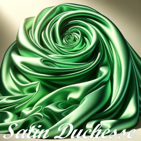 Satin Duchesse Vert Emearude Couture Au Mètre