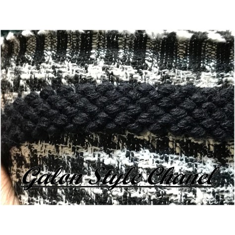 Galon Style " Chanel" Noir A Coudre