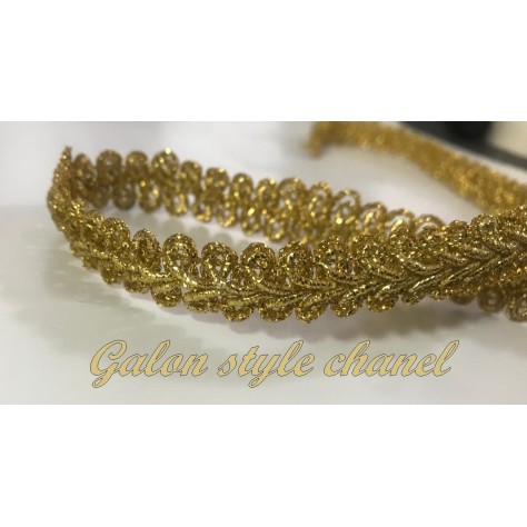 Galon Style " Chanel" Doré Or A Coudre