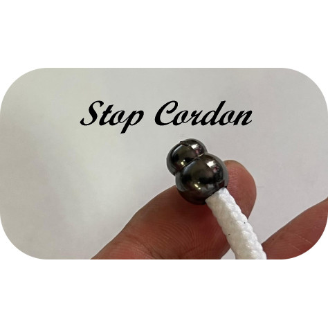 Arrêts Stop Pour Cordon - stop cordon en noir métallique.