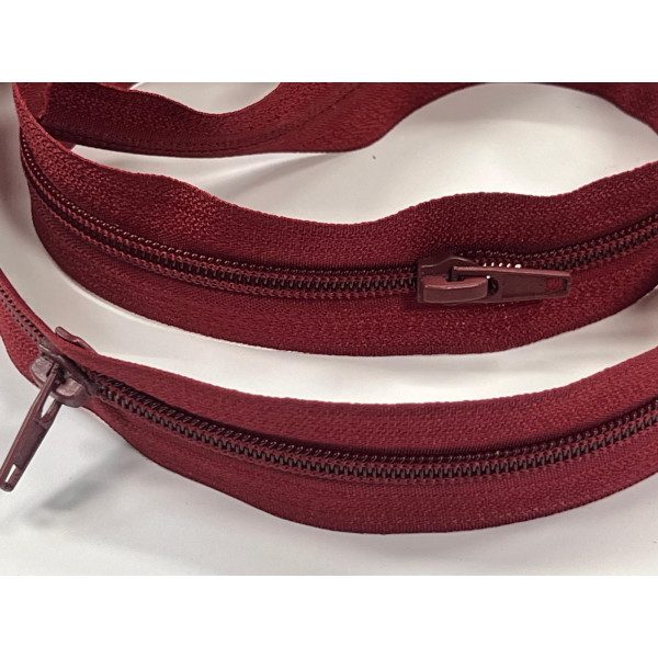 Fermeture Éclair Bordeaux au Mètre – Maille 6 avec 2 Curseurs Inclus – Large choix de couleurs