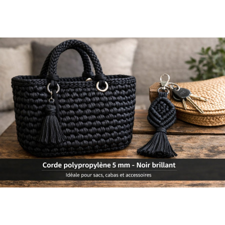 codon Corde polypropylène 5 mm – Noir brillant